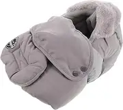 [WATIIFUFU] Thick Warm Hat Full Hood Faux Fur Outdoor Sports Hat for Men Women Cold Weather Activities Light Grey