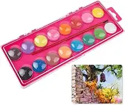 Watercolour Paint Set - Watercolour Paints | Water Colours | Painting Art Supplies For Preschool | 16 Colors Drawing Set, Travel Watercolor Set With Paintbrush For Amateur Hobbyists, Painting Lovers