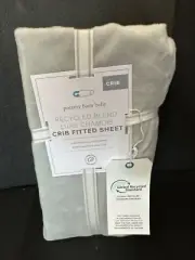 Pottery Barn Kids GRAY LUXE CHAMOIS CRIB SHEET Baby Nursery Shower Gift NW