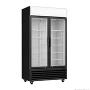 Thermaster Large Two Glass Door Colourbond Upright Drink Fridge LG-1200BP - LG-1200BP