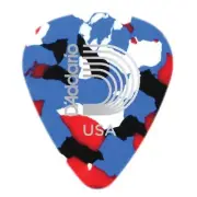 D'Addario 1CMC7 Classic Multi-color Celluloid X-Heavy Gauge 1.25mm Picks 10 Pack