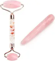 Jade Roller Facial Face Jade Massage Roller Rose Quartz Scraper Jade Massager Tools-qiaobang Set no box