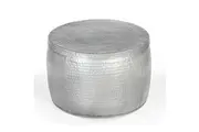 Titan Open-Top Hand Forged Hammered Metal Round Coffee Table