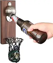 Bottle Opener with Cap Catcher by Galadim - Magnetic Refrigerator Mounted Beer Opener GD-044-AU-2