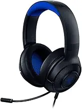 Razer Kraken X for Console - Wired Console Gaming Headset (Bendable Cardiod Microphone, Custom-Tuned 40mm Drivers, 3.5mm Connection, Oval Ear Cushions, Adjustable Headband) Black-Blue