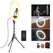 NEEWER 18''Ring Light&Stand&Phone Holder AppControl for Makeup Livestream TikTok
