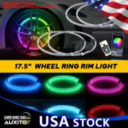 4x17.5'' RGB Ring Wheel Lights LED Light For Truck Car Rim Lights Bluetooth APP