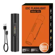 BORUiT Mini Corner LED Flashlight Torch Magnetic Rechargeable Light Lamp Camping