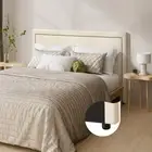 Oikiture King Size Bed Headboard Bedhead Bedroom Furniture - Beige