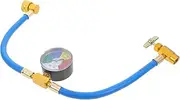 DOITOOL Air Conditioning Charging Hose with Gauge, 1/2 Thread, Multi-Colour, 20.07 Inches, for Car Recharge