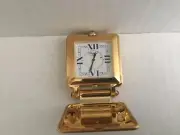 CHOPARD HAPPY DAY TRAVEL DESK GOLD-TONE CLOCK SWISS MADE