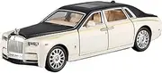 Die-cast 1/24 for Rolls-Royce Phantom Diecast Alloy Car Model Miniature Simulation Vehicle Model Decorative Collection Miniature Vehicle(White)