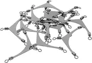 GANAZONO 15Pcs Fishing Swivel Connectors Way Fishing Tackle Accessories for Management for Freshwater Saltwater Fishing Reduces Tangles and Twists