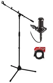 Audio Technica AT2035 Cardioid Condenser Microphone/Mic +Tripod Stand +Cable