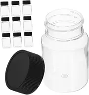Amosfun 10pcs Small Sample Storage Bottles with Lid Pet Reagent Containers for Laboratory Classroom and Home Use Versatile and Multipurpose