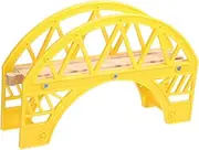 Steam Train Toy Accessories Wooden Train Bridge Tracks Replacement Tracks Connectors for Boys and Girls