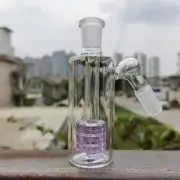 Purple 14mm 45 Degree Glass Ash Catcher 45° For Hookah Smoking Hand Pipes 11.5cm