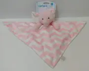 Carters Cuddle Plush Elephant Lovey Security Blanket Chevron Print Bright Pink