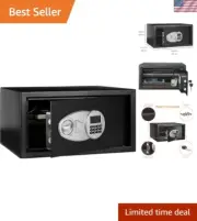 Compact Electronic Lock Box Safe - 1 Cubic Ft, Protect Your Important Documents