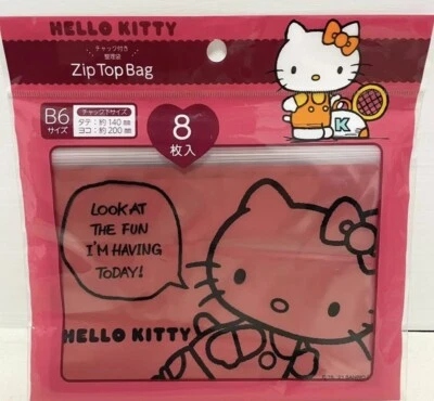 Sanrio Hello Kitty Zip Top Bag 8bags B6 size Japan