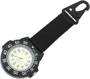 [WRITWAA] Sports Pocket Watch Digital Pocket Watch Mountaineering Watch Carabiner Clip Watch Hiking Watch Watches for Nurses Chain Mountaineering Clip Watch Pro Phone Black Zinc