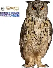 Bird Scarer Owl, Bird Repeller Device, Owl Decoy Birds Scarer, Fake Birds Predator Pendant, Owl Shaped Bird Repeller, Birds Scarecrow Decoration Pendant, Scarecrow Pendant for Garden