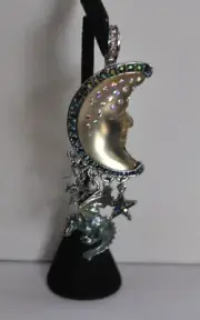 KIRKS FOLLY GODDESS MOON SHADOW DRAGON MAGNETIC ENHANCER IN SILVER TONE