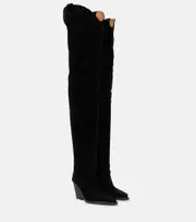 [Paris Texas] Paris Texas Suede over-the-knee cowboy boots AU 4 black