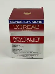 L’Oréal Revitalift Anti-Wrinkle Firming Face Neck Contour Cream 2.55oz New