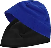 [WOFASHPURET] Beanie Hats Men Warm Winter Hat for Cycling Running Sports Headband Windproof Skull Cap Fleece Beanie Unisex Outdoor Navy