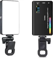 NovelGoal Mobile Phone LED Video Light Selfie Fill Light 2500K-9000K Computer Camera Lamp Photography Fill Light for Smartphone Vlog Live Streaming (with Clip Set)