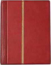 simhoa Stamp Album 10 Sheet (20) Supplies Stamp Collection Display Folder Books Stamp Album Binder Stamp Collectors, Red