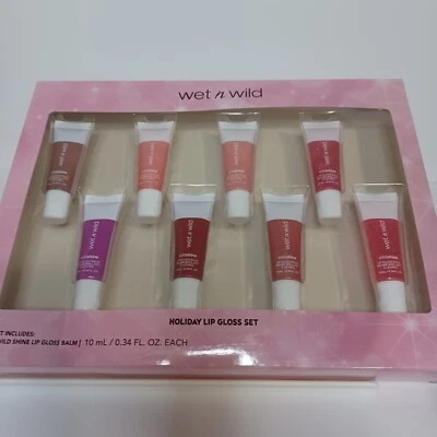 Wet N Wild Holiday Lip Gloss Set Gift Set 8 Lip Balms Makeup
