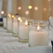 130 BULK 6cm Wedding Event Function Party Votive Candle White Wax Glass Holder