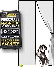 Easy to Install Magnetic Screen Door [Upgraded Version] - Heavy Duty Fiberglass Screen Door Mesh for Window, Patio and Sliding Doors - Door Screen Magnetic Closure Keeps Bugs Out by Flux Phenom