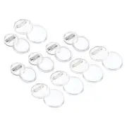 Acrylic Button Pin Badge,20 Set Round Blank Buttons Badges Kit 0.98inch,1.72inch