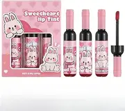 Lip Gloss Set - 3 Colors Moisturizing Tinted Lip Gloss,Non-stick Cup, Wine Bottle Shape, Beauty Supplies For Daily Commuting Or Dating
