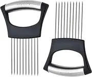 Onion Slicer Holder, 2 Pack Stainless Steel Onion Cutter for Slicing Slicer Cutter for Potato, Tomato, Vegetables, Avocados, Lemon and for Tenderizing Meat
