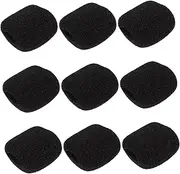 Abaodam 100pcs Sponge Mic Covers for Headset and Lapel Microphones Windproof Microphone Windscreen Durable Easy to Install Compatible with Various Models