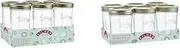 Kilner Wide Mouth Preserve Jar Set 6-Pieces, 500 ml Capacity, Multicolor and Kilner Wide Mouth Preserve Jar Set 6-Pieces, 350 ml Capacity, Multicolor