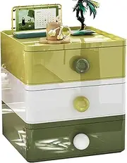 Desk Organizer with Drawers, 3 Drawers Storage Organizer, Desktop Storage Drawers for Office Supplies, Plastic Stationary Organizer, Makeup Organizer, Desk Storage Box for Office, School, Home