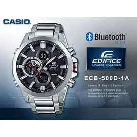 CASIO 手錶專賣店 國隆 EDIFICE_ERA-500D-1A_三眼計時_溫度_男錶_全新_開發票_保固一年