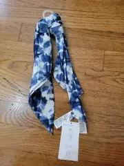 Old Navy Blue Tie Dye Poplin Neckerchief/Headwrap/Handbag Accessory NWT.