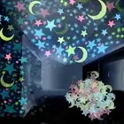 New Fashion Stickers Luminous 100XPCS 100pcs Moons 3D 100PC Fun 100PCS