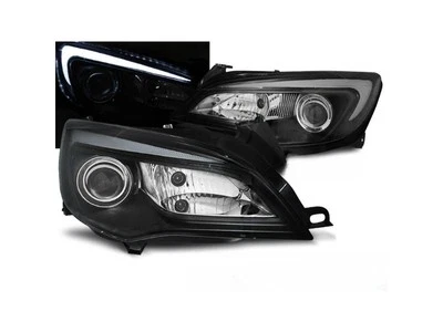 Headlights True Drl Black for OPEL ASTRA J 2010-2015 TUBE LIGHT