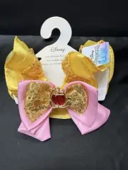 Disney Princess Belle Beauty & The Beast Sequin Premium Pet Collar Size L - NWT
