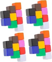 ibasenice DIY Story Dice 60pcs Unfinished Acrylic Dice Blocks Educational Toys Set