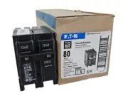 Eaton BR280H 80A 22kAIC @ 240V 2-Pole Circuit Breaker w/ Bolt-Down BR280B QTY 1