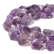 Dark Purple Amethyst Rough Nugget Chunks Beads Size 12x15mm 15x20mm 15.5''Strd