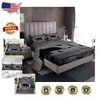 King Size 4pc Bear and Forest Print Sheet Set with Deep Pocket Fitted Sheets